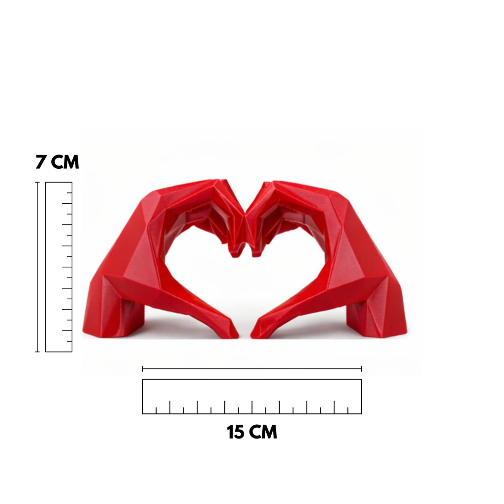 Red Heart Hands Sculpture – Anniversary, Valentine & Home Decor Gift