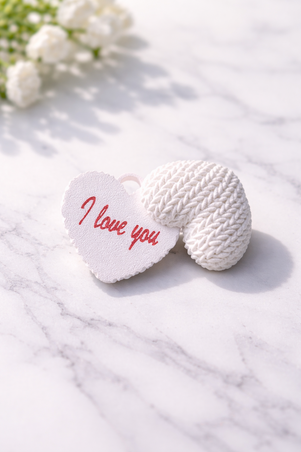 Heart Shaped Keychain with secret message